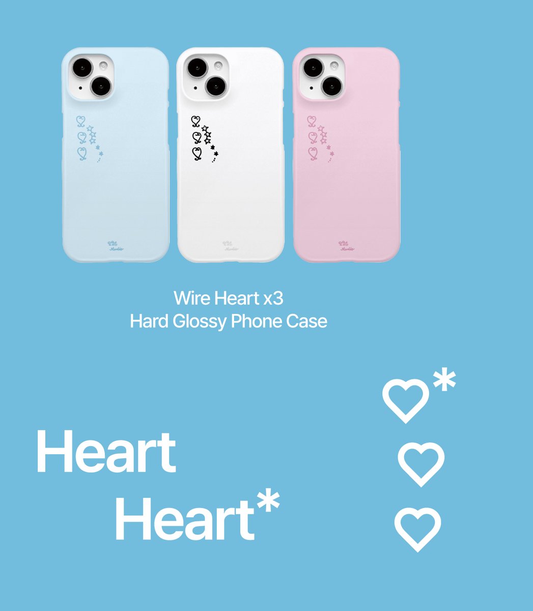 zangsemo's tweet photo. #RT #EVENT
[226studio] Wire Heart x3 Hard Glossy Phone Case   https://t.co/LIkS1UOnjT
추첨 한 분께 케이스 보내드려요!

♡ Blue, White, Pink ♡
~8/20까지 10% 할인이 진행됩니다 https://t.co/do6cNB4lMS