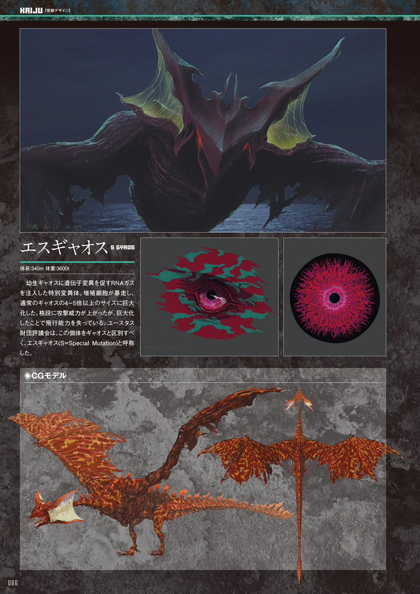 HowmanyWhy36227's tweet photo. S-Gyaos  エスギャオス
Concept Art
Gamera Rebirth（2023）

(Part 1) CG Model, Design Sheet， Anatomy Diagram, Maquette

GAMERA Rebirth Official Setting Materials Collection（Part 14）

#Gamera #ガメラ #kaiju #Godzilla https://t.co/2jDzdMPogY