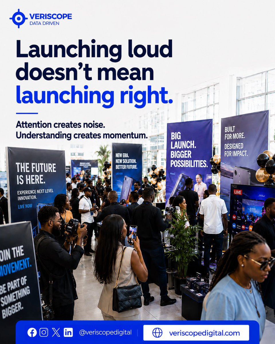 veriscope_'s tweet photo. More noise doesn’t make a launch more effective.

Clarity will.
A strong launch isn’t about being the loudest in the room. It’s about making your value impossible to misunderstand.

#StartupLaunch #VeriscopeDigital #BrandStrategy #SMEGrowth https://t.co/Y6gm0RiVM9