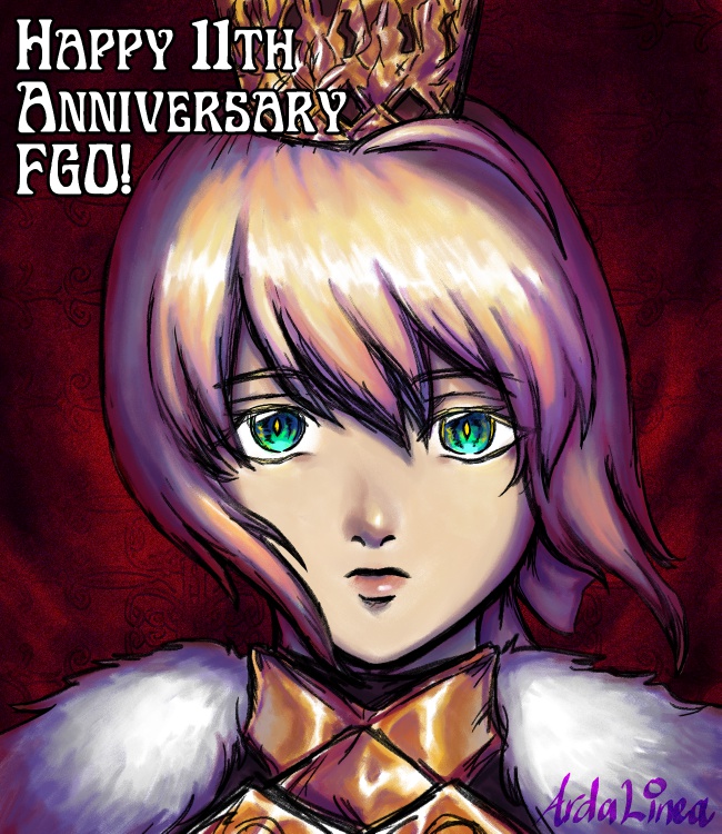 ArdaLinea's tweet photo. FGO 11th anni online message flag https://t.co/nUmiEhyD8f