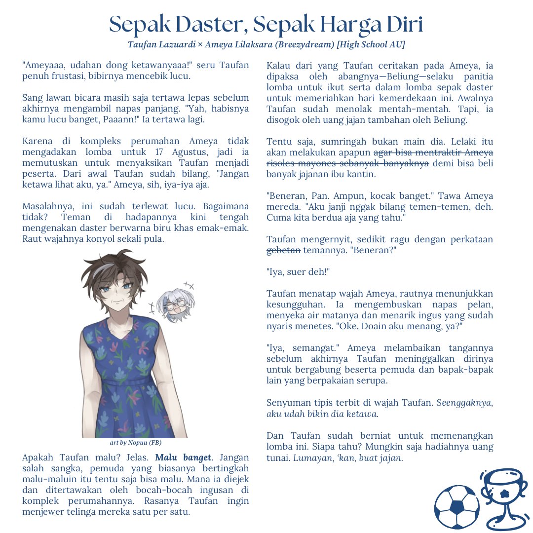 middlemistdream's tweet photo. [ breezydream 🌀☁️ ] — High School AU. 

kalo kata taufan, semua akan aku lakukan demi uang jajan(?)

art by Nopuu (FB)

#yumerdeka https://t.co/jVRn9CHVzD