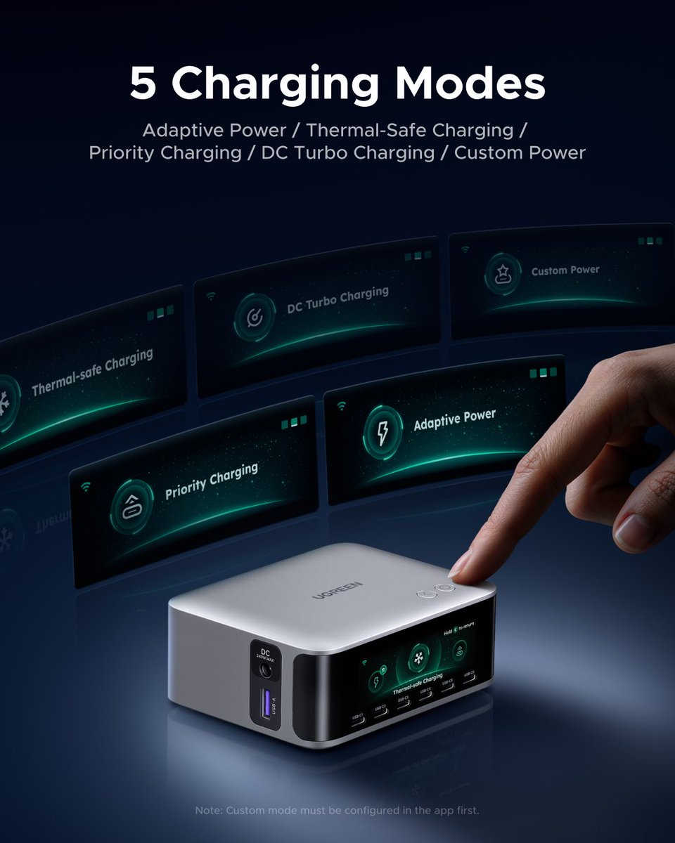 UGREENOfficial's tweet photo. The New #UGREEN #Nexode Pro 300W Charging Station with smart display and app control is so much more than a basic #charger so check out some of its features
Even more features here: https://t.co/FIj8EwSnOG
#UGREENNexode #UGREENNexodePro #tech #fastcharger #chargingstation https://t.co/tm62OHtN89