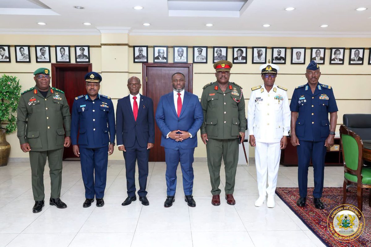 KenGilbertAdjei's tweet photo. This morning, I had the honour of formally assuming duty as the Minister for Defence.

I was warmly received by the management and staff of the Ministry, led by the Chief Director, Mr Emmanuel Kartey, alongside the Chief of the Defence Staff, Lieutenant General William Agyapong, and the Service Chiefs.

I am deeply grateful for the warm reception and the confidence reposed in me by H.E John Dramani Mahama. I look forward to working closely with the leadership, officers, men and women of the Ministry and the Ghana Armed Forces to advance our national security and defence interests.

I am humbled by the responsibility and committed to serving Ghana with dedication, integrity and purpose.