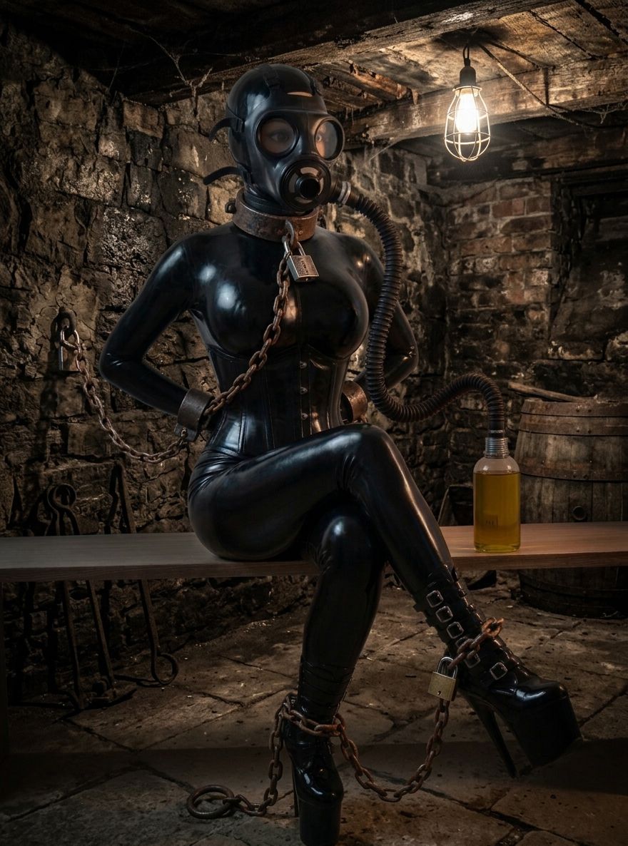 StaleInDust's tweet photo. My rubberdolled slave messed up in bathroom when i was on date with my BF. Now she punished to breathe with own pee from floor for a whole night. 

#latex #femdom https://t.co/3VfafYzwv7