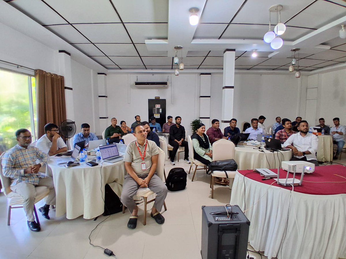 BDRCS1's tweet photo. For data-driven humanitarian response, @BDRCS1, with @ifrc support, held a 4-day Information Management Training for staff to orient on KoboToolbox, Excel, Power BI &amp; QGIS. 
Heartfelt thanks to GTPP-@ifrc, @RedCross  Coastal DRR &amp; Climate Action Program✨ https://t.co/e7Tt2mSYmB