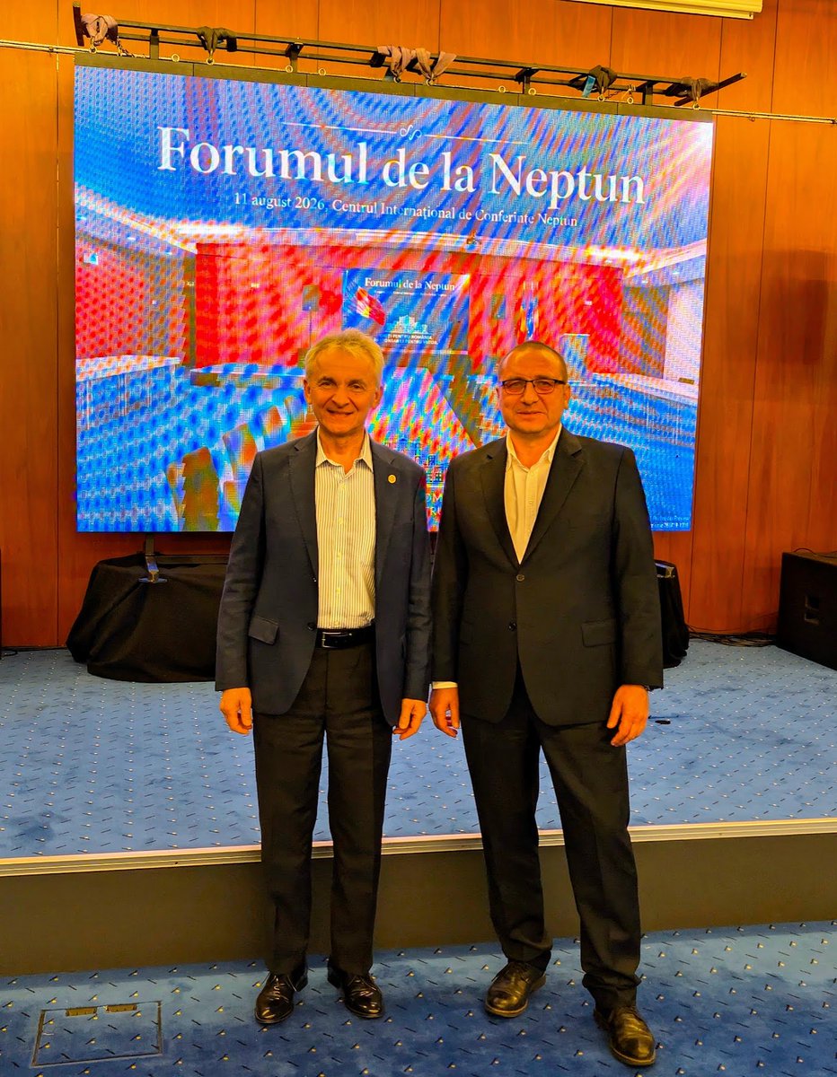 MuscaCiprian's tweet photo. At the Neptun Forum 2026, alongside Florin Stănică, president of ASAS. Romania's forest area has been growing, largely on abandoned mountain pasture, yet "deforestation" stays the default word. The real gap: community biomass plants and modern stoves.
https://t.co/gOOh2K1VFr https://t.co/dZvS4QQKPD