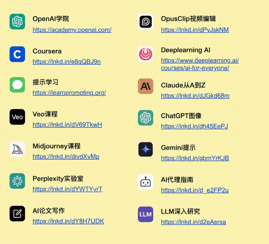 整理了14个免费AI学习指南，不用到处搜了