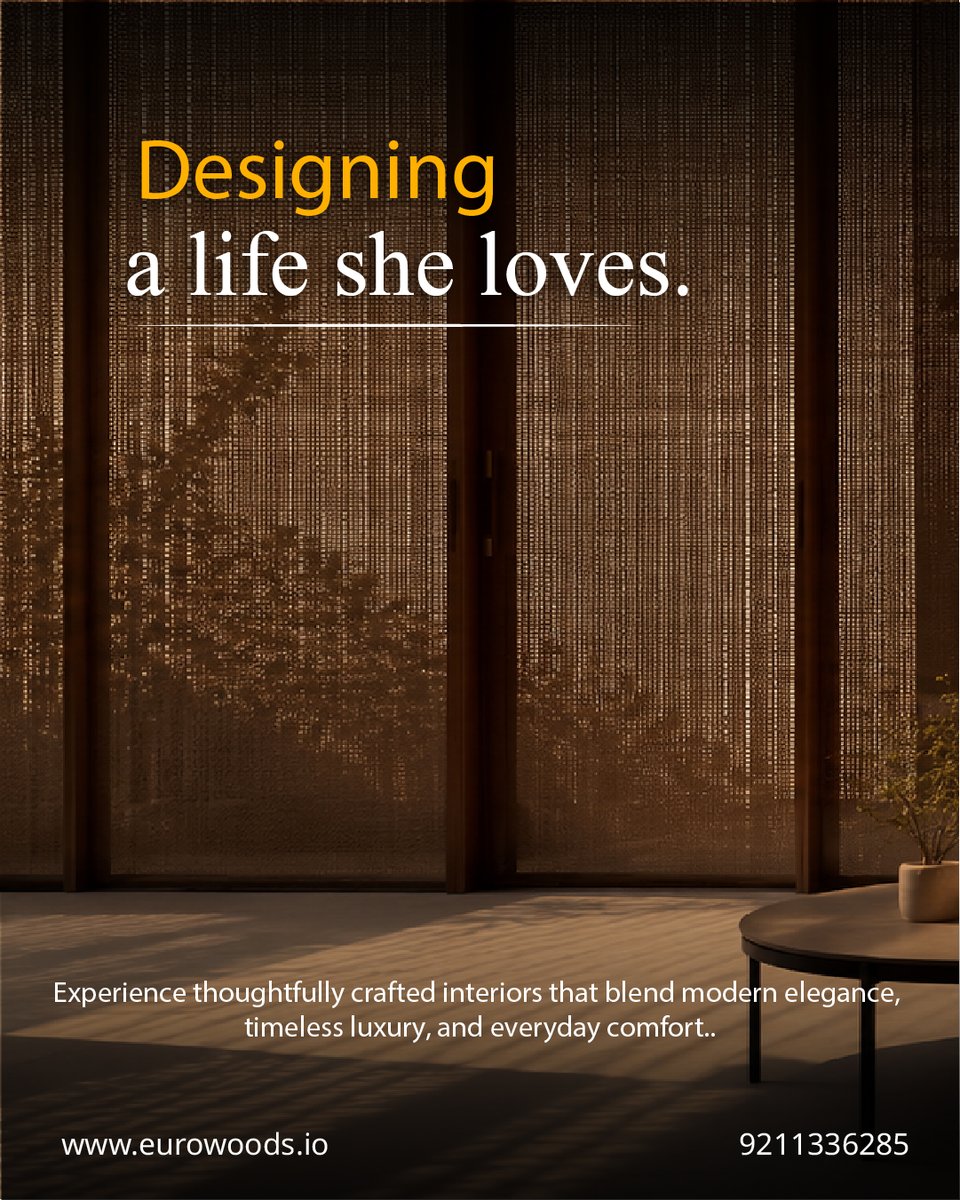 eurowoods's tweet photo. Designing a Life She Loves.
Thoughtfully crafted interiors blending modern elegance, timeless luxury, and everyday comfort.
Designed for the way she lives. Crafted for the life she loves.
https://t.co/JAqBrFMIA8 | 9211336285
#Eurowoods #InteriorDesign #LuxuryInteriors https://t.co/DFgzwVpRqH
