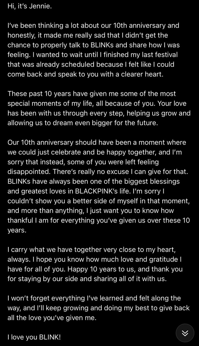 honorslisa's tweet photo. all members of blackpink have shared their thoughts and feelings with blinks regarding the 10th anniversary https://t.co/Uz4TvJnwDr