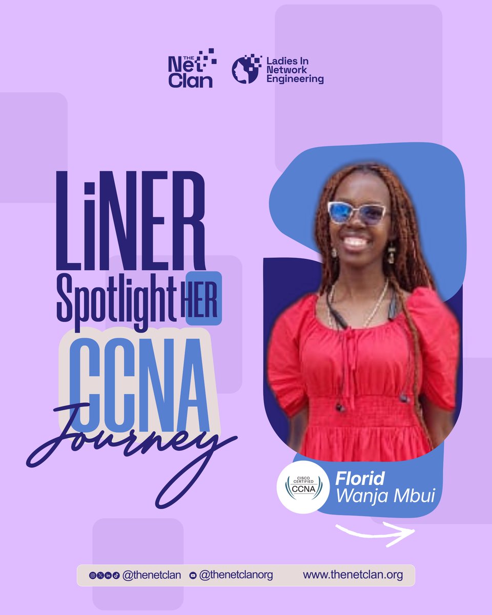 thenetclan's tweet photo. LiNER Spotlight: Florid's CCNA Journey 🎯

Are you letting a single setback dictate the size of your dream? 🪵⚡

When Florid Wanja Mbui saw "FAIL" on her first CCNA exam results, she had every reason to walk away. The curriculum was intense, burnout was real, and the pressure of balancing her full-time life was overwhelming. But she decided her story couldn't end on a low note. 

She gathered her courage, rebuilt a study plan that actually worked for her brain, and pushed through until she conquered the exam.

Florid's Challenge to You:If you are planning to take your CCNA, don't let a roadblock define you. Do your labs, fit your studies into your actual lifestyle, and always keep your "why" at the front of your mind.

Every certified LiNER started exactly where you are sitting right now. Will you make the decision to begin?

Swipe through to read Florid's full, raw journey. ➡️Your story could be next. 💜

#TheNetClan #AfricaTech #WomenInNetworking #LiNER #CCNA #CiscoCertified #NetworkEngineering