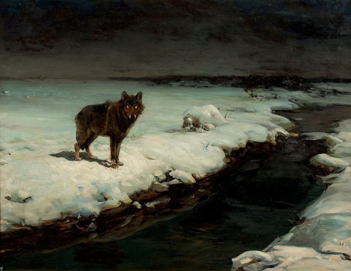 SeekAfterBeauty's tweet photo. The Lone Wolf (c. 1880), by Alfred von Wierusz-Kowalski https://t.co/OHZxyYBDZR