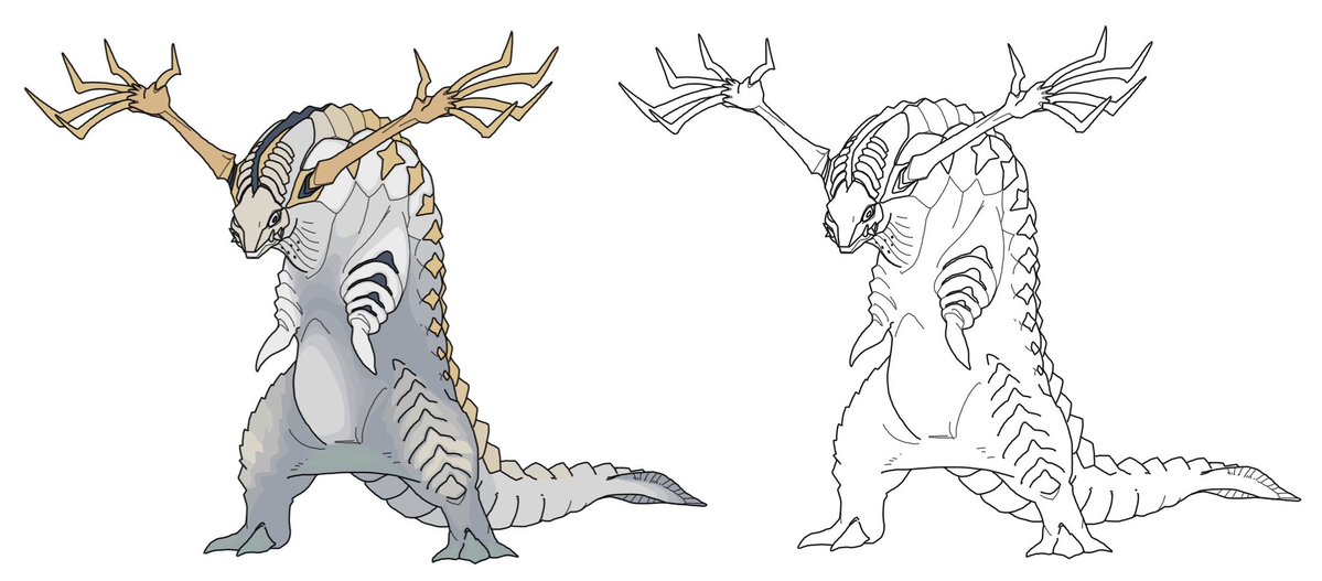 q0vkk's tweet photo. 亜空怪獣バギャラ

#オリジナル怪獣 
#オリトラマン https://t.co/YTYHDxBauq