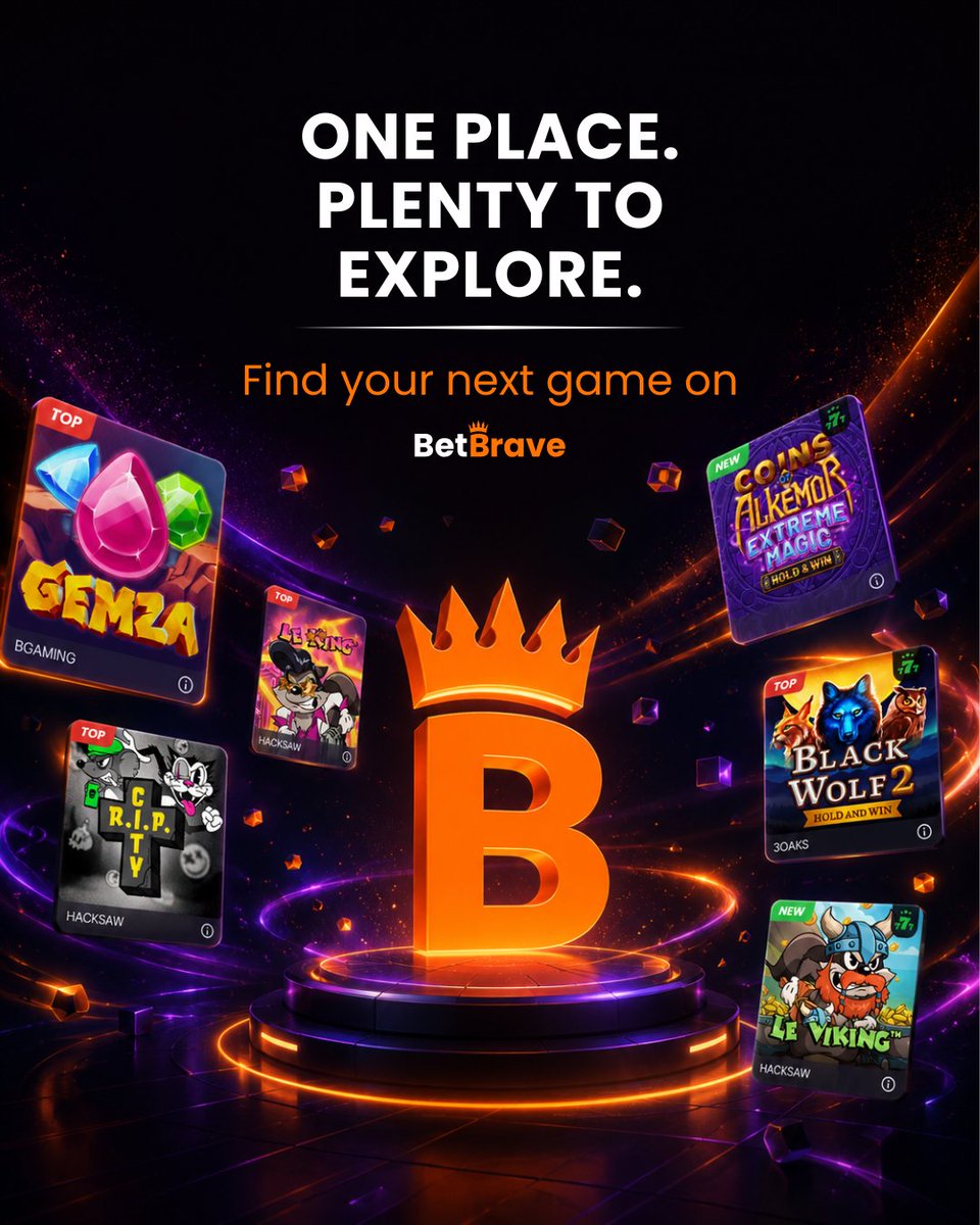 BetbraveOffical's tweet photo. One place. Plenty to explore. 🎮
From bold adventures to timeless classics, there’s always something waiting to be discovered on BetBrave.

Explore the selection, find what catches your eye, and make your next play.

Find your game. Play on BetBrave.
🔗https://t.co/Q7YYdNhz7f https://t.co/AbjZa8iaLE