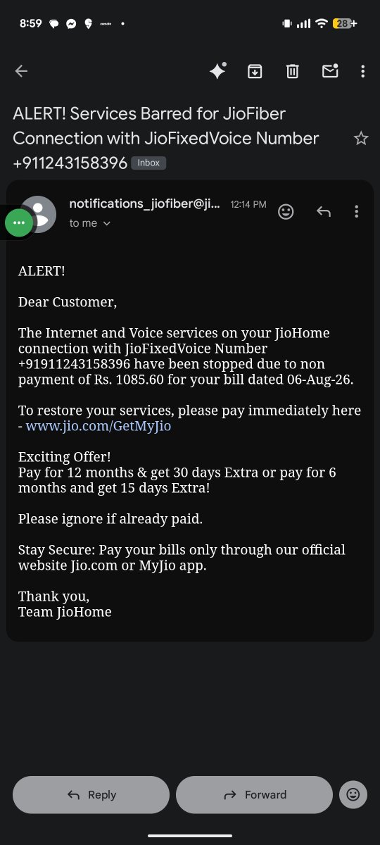 AnuragDuhan2's tweet photo. This is bring in concern for every individual who is planning to take the jio fiber facility. Please avoid installation of this said jio fiber and try some other competent vendor available in the market.
@reliancejio @JioCare @reliancegroup @airtelindia @airtelnews https://t.co/qI2taX19qX