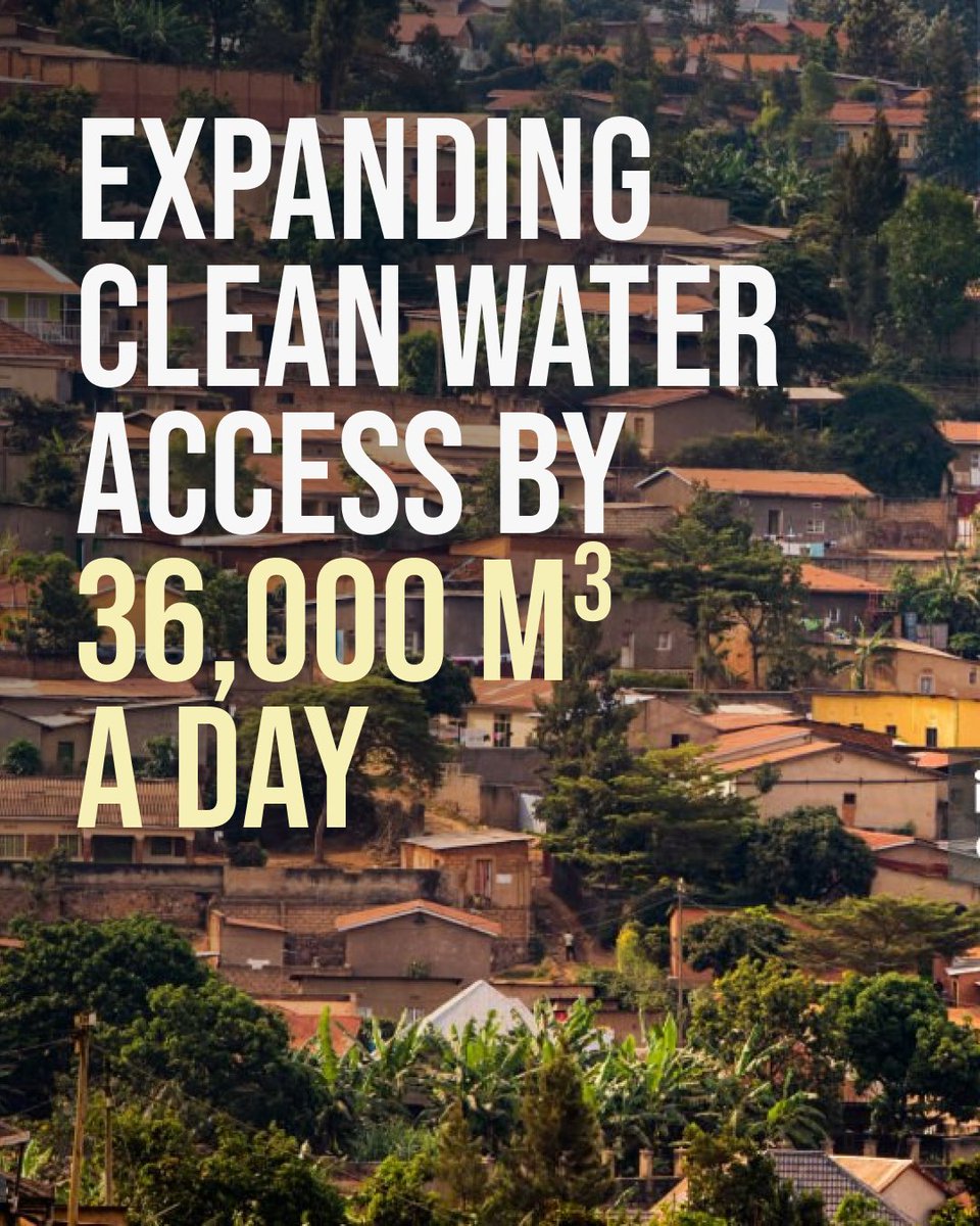 UNWaterConfUAE's tweet photo. The Abu Dhabi Fund for Development (ADFD) is working with the Government of Rwanda to expand water transmission and distribution infrastructure connected to the Karenge Water Treatment Plant.

💧 36,000 m³ of additional daily water treatment capacity provided by the construction of a water treatment plant
🇦🇪 AED 92 million (USD $25 million) in financing from ADFD
🏙️ Helping strengthen water security and expand access to clean water for communities in Kigali

This project is part of the UAE’s wider commitment to catalyse and stabilise water infrastructure projects across the world to promote economic and social progress for all.

This partnership is a perfect example of what it means to translate political will into practical action. It demonstrates a model where capital is aligned with national priorities to advance and scale water infrastructure projects.