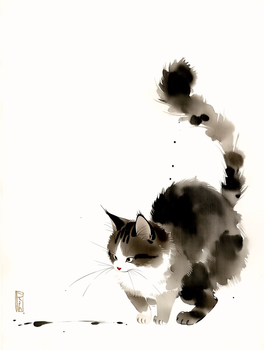 0v1234's tweet photo. 墨猫 https://t.co/o0fC3w7m2S