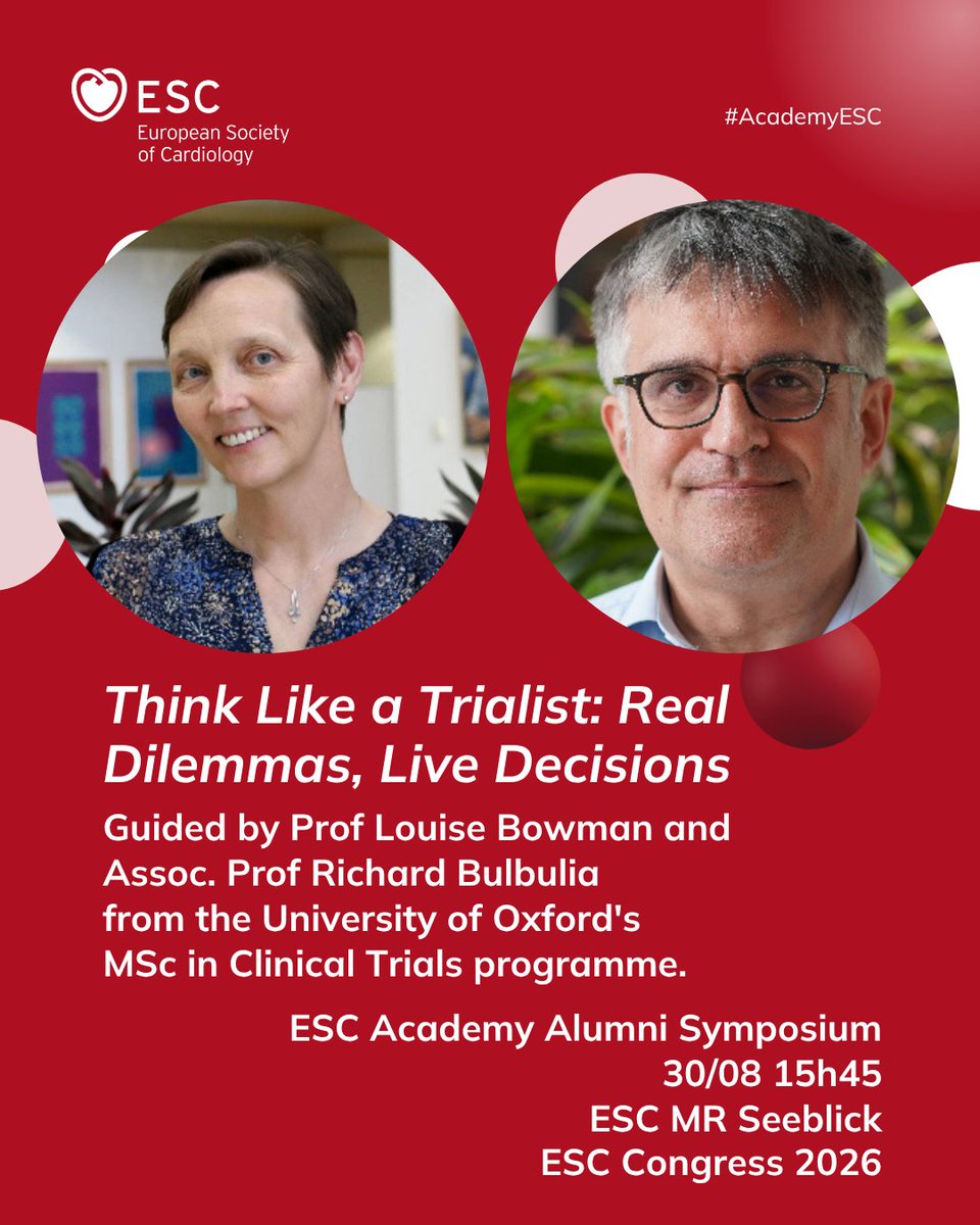 MRPopescuDr's tweet photo. The centrepiece: Think Like a Trialist: Real Dilemmas, Live Decisions.

Step into a trial's Steering Committee and vote, live, on whether to STOP, ADAPT, or CONTINUE a real clinical trial as its data unfolds.

Guided by Oxford Professors Louise Bowman &amp; Richard Bulbulia. 🎓 https://t.co/2WvdGU7hHR