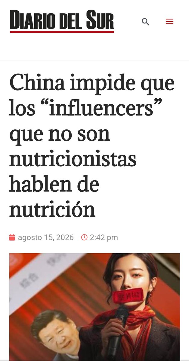 gominolasdpetro's tweet photo. China impide que los "influencers" que no son nutricionistas hablen de nutrición. ¿Qué os parece? https://t.co/aE3L0q0ax9 https://t.co/2DTG20yayz