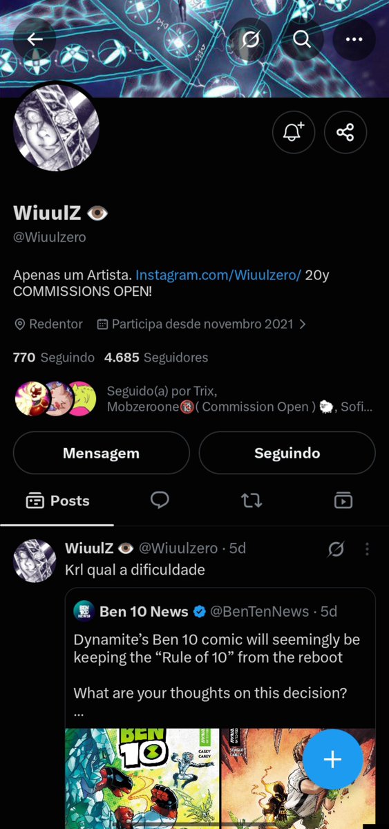 kenobi227's tweet photo. Pqp, hackearam um dos artistas de ben10 que eu mais gostava. Apertou no link errado da comic de caquetrix https://t.co/9oTYN7emDL