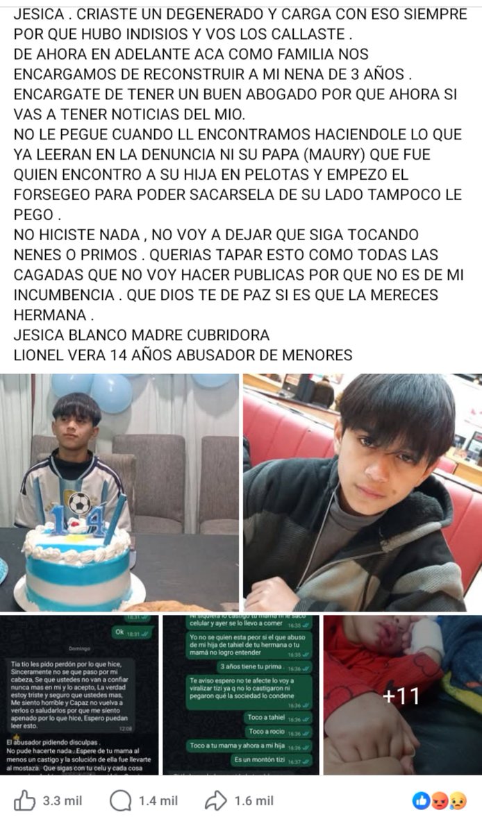 alquimica1609's tweet photo. Un chico de 14 años abusó de su prima de 3 años, este es el escrache de la mamá de la nena y tía del agresor, miren toda la secuencia👇🏼 https://t.co/3QgggDNn40