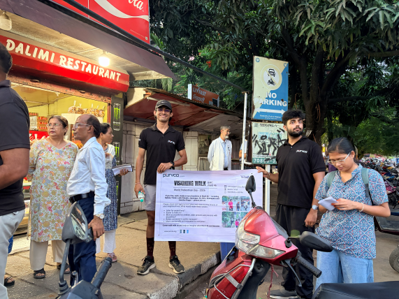 purvca's tweet photo. On #WorldPedestrianDay, we held our first Visioning Walk in GMC Ward 46, bringing together residents, business owners, office-goers, women, elderly and young people to share their vision for the neighbourhood.

🙏 Thank you to everyone who joined and shared their ideas. https://t.co/IuSlKJuCFq
