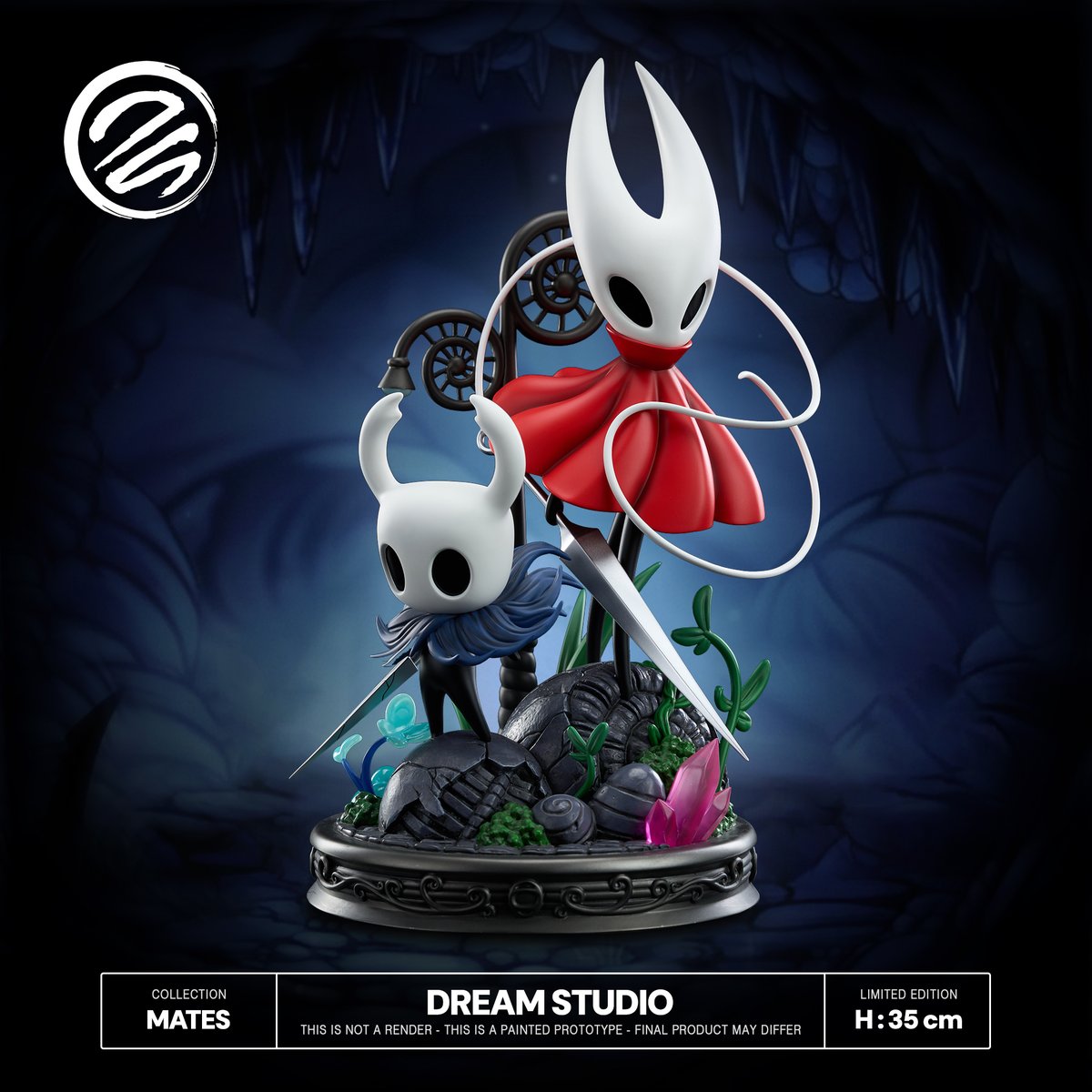 DreamStudio_RM's tweet photo. FINAL PROTOTYPE PICTURES

Hallownest awakens once more.

We are excited to finally share the completed prototype of our tribute to the world of Hollow Knight, now brought to life through a series of professional studio photographs.

Two iconic presences from this ruined kingdom stand together upon a detailed base, surrounded by empty shells, ancient bones, crystals, green shoots, Lifeblood, and traces of the Infection emerging from the cracks.

Every element has been carefully sculpted to capture the melancholic beauty of Hallownest and the atmosphere that makes this world so unforgettable.

The prototype is ready, production is underway, and a video showcase will be coming very soon.

Shortly after, the preorder will close.

If you want this piece to become part of your collection, now is the time to join us.

No cost too great.

Stay tuned.