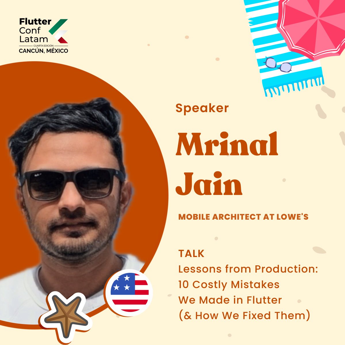 FlutterConfLAT's tweet photo. Lessons from Production: 10 Costly Mistakes We Made in Flutter (And How We Fixed Them) by Mrinal Jain.
๐๏ธ https://t.co/RNHY6vA32m
๐
22 y 23 de septiembre | ๐๏ธ September 22โ23
๐Cancรบn, Quintana Roo, Mexico
#flutterconflatam #flutter #fcl2026 #google #flutterdevs https://t.co/teGcUGk5uP