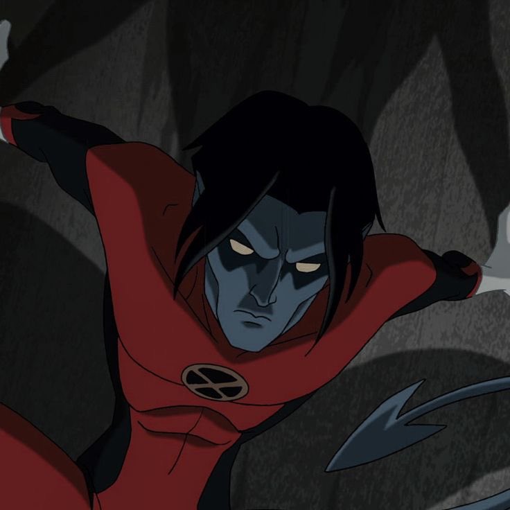 Debonairebaby's tweet photo. Finished s2 of X-men evolution and decided to pop back into #watxmen , and i’ve forgotten how perfect #kurtwagner is in this 😭😭😭😭 https://t.co/fbYEBCJZRP
