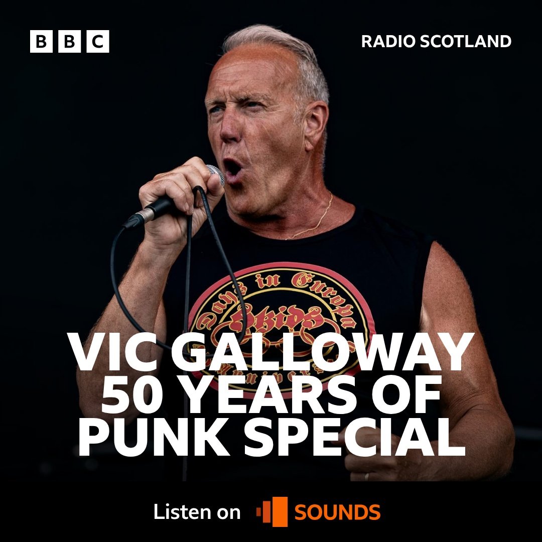 VicGalloway's tweet photo. 8pm 2NITE @BBCRadioScot @BBCSounds My '50 Years of Punk' Special 🧷 @TheClash Triple AAA, Sex Pistols, Ramones, Damned, Stranglers, Siouxsie, Buzzcocks, X Ray Spex, Slits, SLF, Dead Kennedys, Black Flag &amp; Minor Threat plus Rezillos, Skids &amp; Exploited ❤️ https://t.co/ksn77MNoSY https://t.co/j0jAjxWbz0