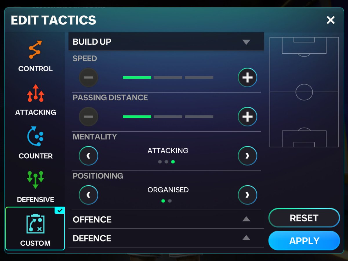 KJavierFM's tweet photo. MANAGER MODE TACTICS 💡

FC Champion - 25 Stars Range ⭐️ 🤙🏼

Formation : 433 Holding

Winrate - 80% ✅

Recommendations ✨

1. Players with 5/5 wf
2. OVR - 125+ 
3. Playstyles on 6+ players
4. Anticipate on CB/CDMs

Follows and RTs appreciated 🩵✨

@tutiofifa @JONALDINHOtm https://t.co/CAHSF4hMCl