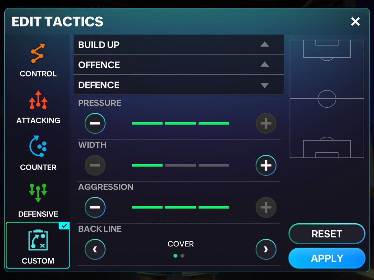 KJavierFM's tweet photo. MANAGER MODE TACTICS 💡

FC Champion - 25 Stars Range ⭐️ 🤙🏼

Formation : 433 Holding

Winrate - 80% ✅

Recommendations ✨

1. Players with 5/5 wf
2. OVR - 125+ 
3. Playstyles on 6+ players
4. Anticipate on CB/CDMs

Follows and RTs appreciated 🩵✨

@tutiofifa @JONALDINHOtm https://t.co/CAHSF4hMCl