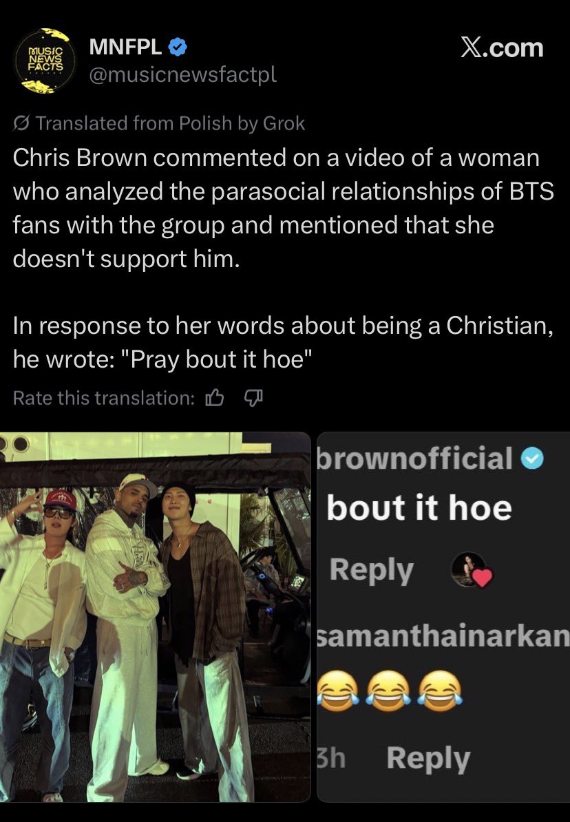 jeononumin's tweet photo. Lol worry bout chris brown calling yall hoes https://t.co/s9LFBpAeyb