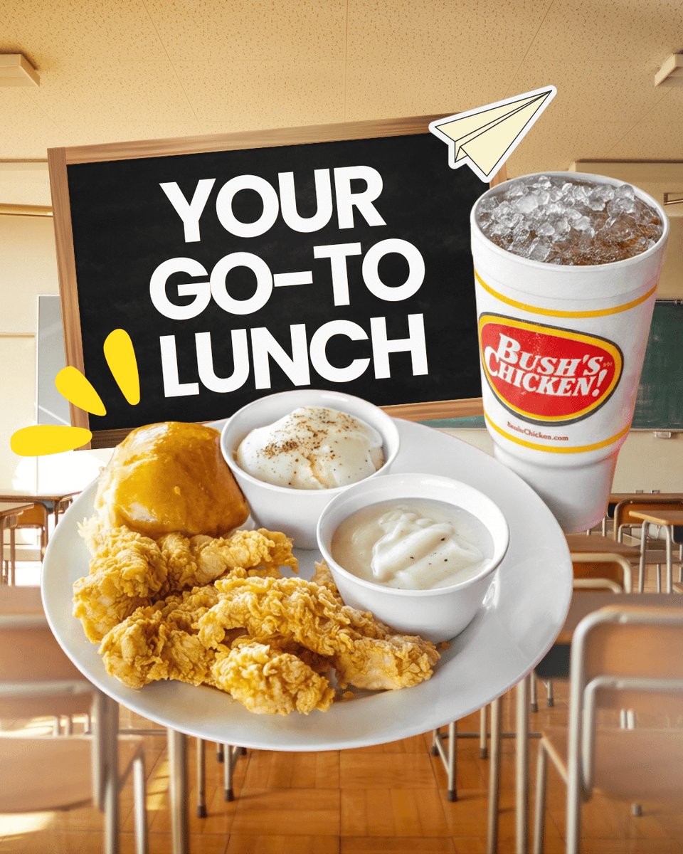 BushsChickenATX's tweet photo. Lunch break, handled.
The Tender Value Meal is fast, filling, and ready when you are. Crispy tenders, a classic side, and big Texas flavor โ perfect between classes.
Order online and skip the wait.
#BushsChicken #AustinTX #TenderValueMeal #AustinEats #TexasChicken #OrderOnline https://t.co/MAkxNKUnjF