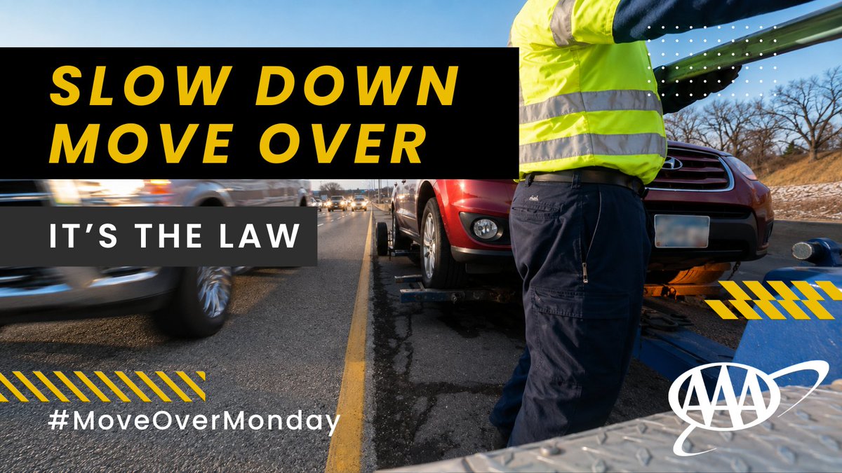 AAAOKNews's tweet photo. Behind every flashing light is someone helping another driver.
Help them do their job safely by slowing down and moving over.
#MoveOverMonday https://t.co/9Ssf6Xg4lD