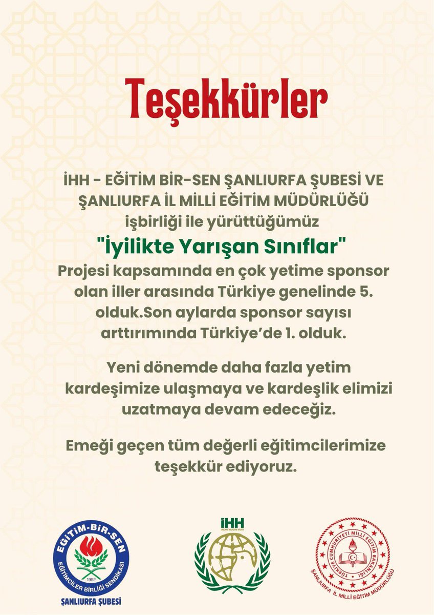 ibrahimcoskun63's tweet photo. İyilikte Yarışan Sınıflar
Geleceğimizin teminatı çocuklarımızın iyilikte,yardımlaşmada ve paylaşmada yarışması bizleri gururlandırıyor. 
İyiliği çoğaltan,gönüllere dokunan tüm öğrencilerimizi ve emeği geçen öğretmenlerimizi gönülden tebrik ediyoruz.
İyilik bulaşıcıdır,birlikte çoğaltalım! 
Emek ve gönül verenleri tebrik ediyorum.
@_aliyalcin_  @BYildirim_IHH @BehcetAtila_ @ihhinsaniyardim @EgitimBirSen