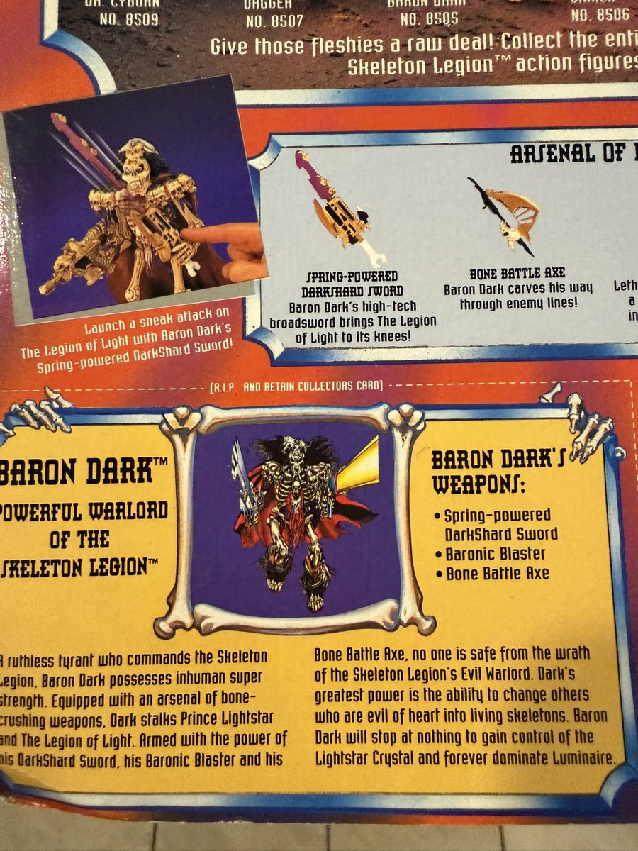 Toyhuntersholl2's tweet photo. Skeleton Warriors!!
Just added Baron Dark & Shreik to our 90s toy collection! These are great. Packaging isn’t bad and it has a poster inside. Nice!
#skeletonwarriors #90scartoons #90skids #playmates #BadToTheBone https://t.co/xrJwosWZNJ