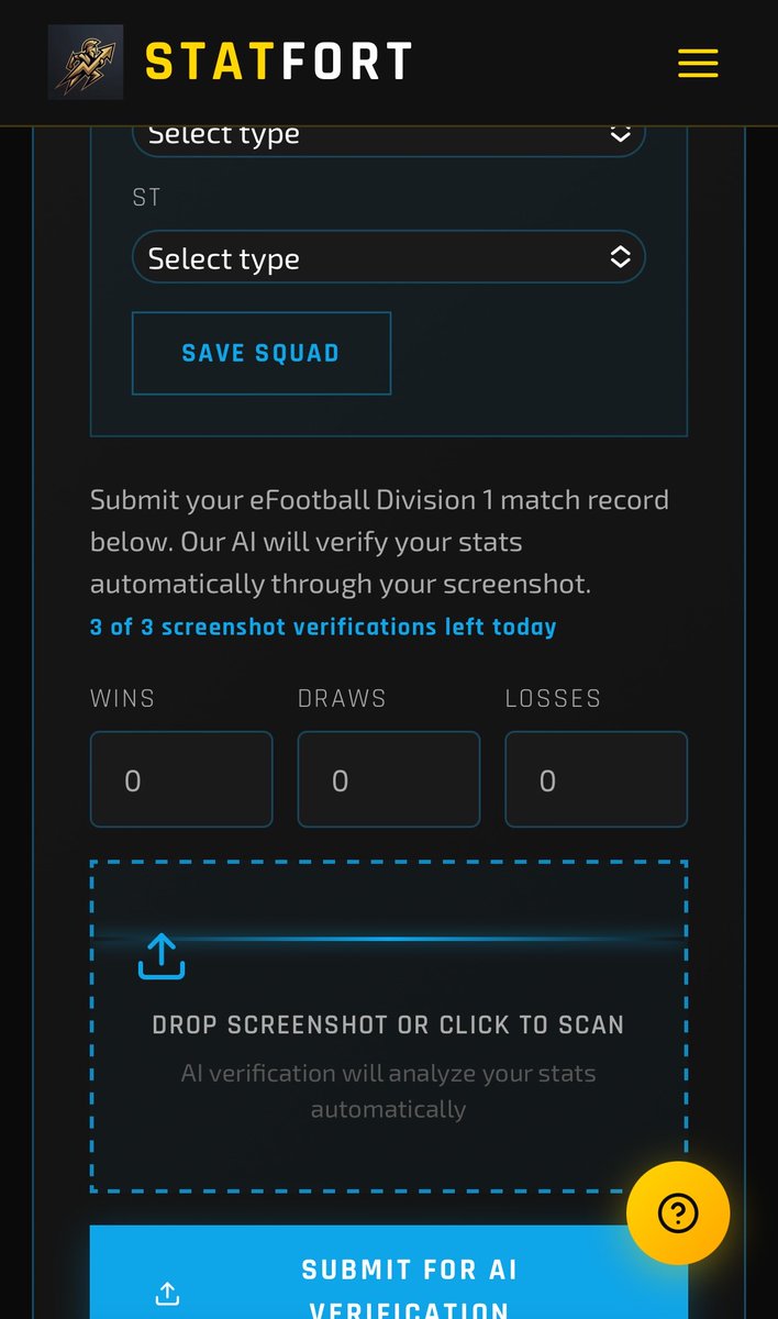 uncpaul1's tweet photo. eFootball is officially on StatFort🔥

Players can now submit their match stats, including wins, draws and losses, get scored based on their performance, and see where they rank on the national leaderboard. https://t.co/j93EdNEmO6
