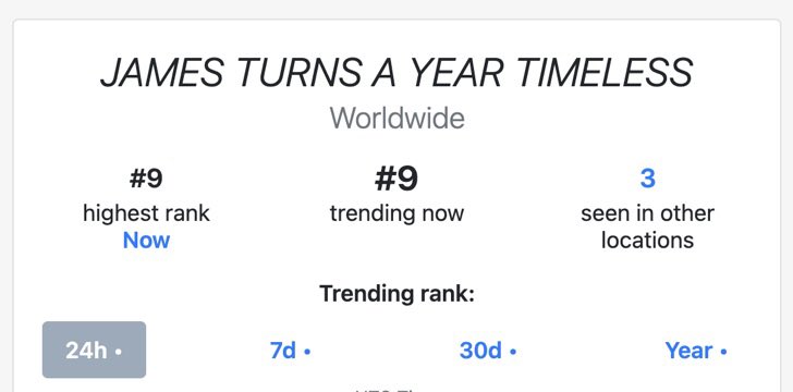 ofjvn_'s tweet photo. One hour later, JAMES TURNS A YEAR TIMELESS is STILL holding strong at #9 WORLDWIDE! 🌎🔥

And there’s more — IDEA BANK has officially entered the Worldwide chart at #40! 🚀

A big warm hug and a huge THANK YOU to every Jamestan who has been posting, trending, and showing up for James tonight. 🫂🤍

This moment is ours to celebrate together. Let’s keep the momentum going and take James even higher! 🔥

JAMES TURNS A YEAR TIMELESS

#365DaysWithJAMES
#코르티스코어_일주년을_축하해
#JAMES #제임스