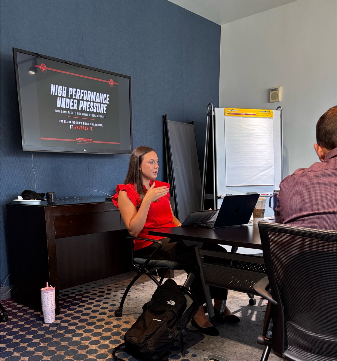 NeuroEdgeLLC's tweet photo. A huge thank you to @NBrockmeye11625 for the opportunity to come in and work with your regional @BillionToOneInc team!

I had a great time talking with the team about high performance under pressure and how we respond to pressure, manage fear and performance anxiety, and stay confident when the stakes are high.

I’m grateful for the opportunity to bring NeuroEdge Athletics into a different performance environment and share tools that apply far beyond athletics.

Thank you again for having me!
#neuroedgeathletics #mentalpreformance