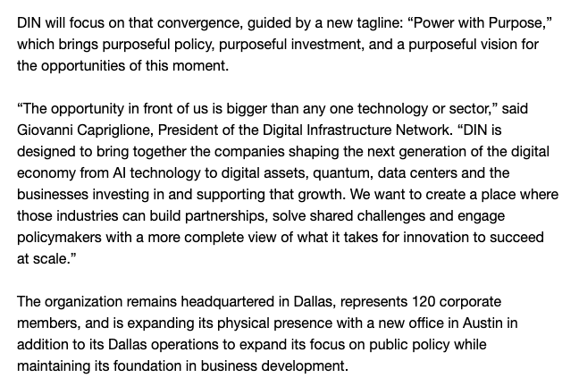 bradj_TX's tweet photo. In @TXBullpen this AM: The Texas Blockchain Council is rebranding to the Digital Infrastructure Network under @VoteGiovanni. #txlege https://t.co/dGJlXNmGvu