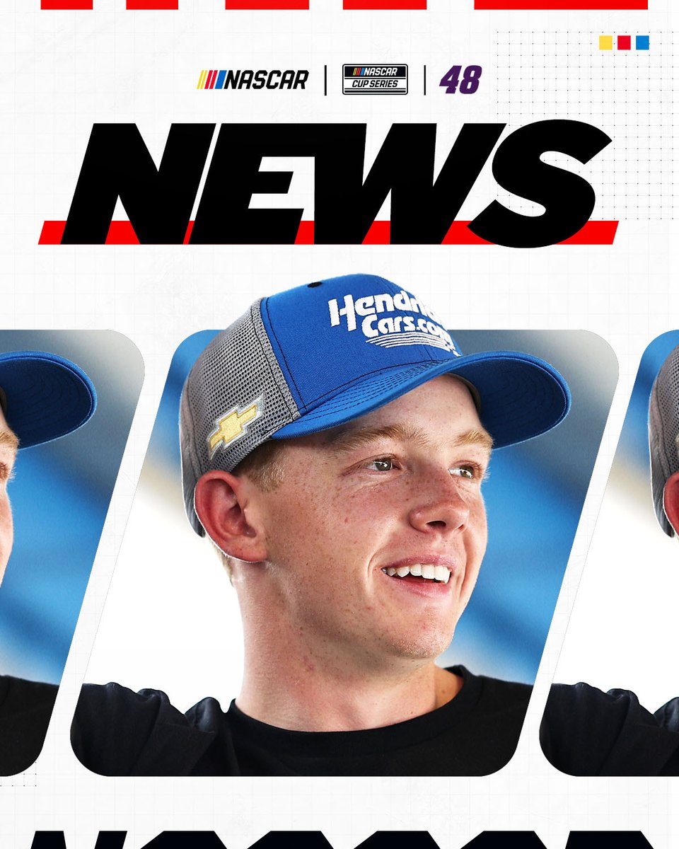 NASCAR's tweet photo. NEWS: His future's in the No. 48!

@TeamHendrick announces @ConnorZilisch has signed a multiyear contract to race with the team starting in 2028. https://t.co/mhP2vLcw7Q