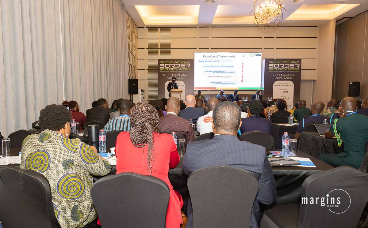 MarginsGroup's tweet photo. Strong borders are built on more than physical checkpoints. They depend on trusted identities, intelligent systems and technology that enables security without compromising efficiency.  At the West African Border Security Week, held on 12–13 August at Labadi Beach Hotel, Margins ID Group engaged with stakeholders and security professionals on the evolving border security landscape across West Africa.  The discussions highlighted the growing role of technology and trusted digital identity in modern border management. Our Secure Border Management System, a solution designed to enable secure, efficient and seamless identity verification at points of entry and exit, is helping drive this transformation.  Our participation reinforced Margins ID Group’s commitment to advancing digital identity solutions that contribute to safer, smarter and more efficient borders.  #MarginsIDGroup #BorderSecurity #DigitalIdentity #SecureBorderManagement #eGate #IdentityTechnology #WestAfrica