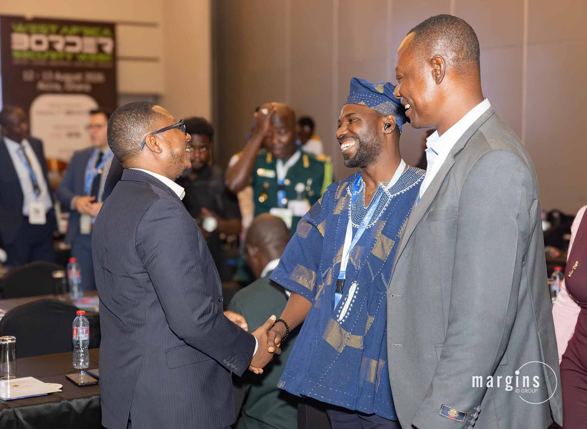 MarginsGroup's tweet photo. Strong borders are built on more than physical checkpoints. They depend on trusted identities, intelligent systems and technology that enables security without compromising efficiency.  At the West African Border Security Week, held on 12–13 August at Labadi Beach Hotel, Margins ID Group engaged with stakeholders and security professionals on the evolving border security landscape across West Africa.  The discussions highlighted the growing role of technology and trusted digital identity in modern border management. Our Secure Border Management System, a solution designed to enable secure, efficient and seamless identity verification at points of entry and exit, is helping drive this transformation.  Our participation reinforced Margins ID Group’s commitment to advancing digital identity solutions that contribute to safer, smarter and more efficient borders.  #MarginsIDGroup #BorderSecurity #DigitalIdentity #SecureBorderManagement #eGate #IdentityTechnology #WestAfrica