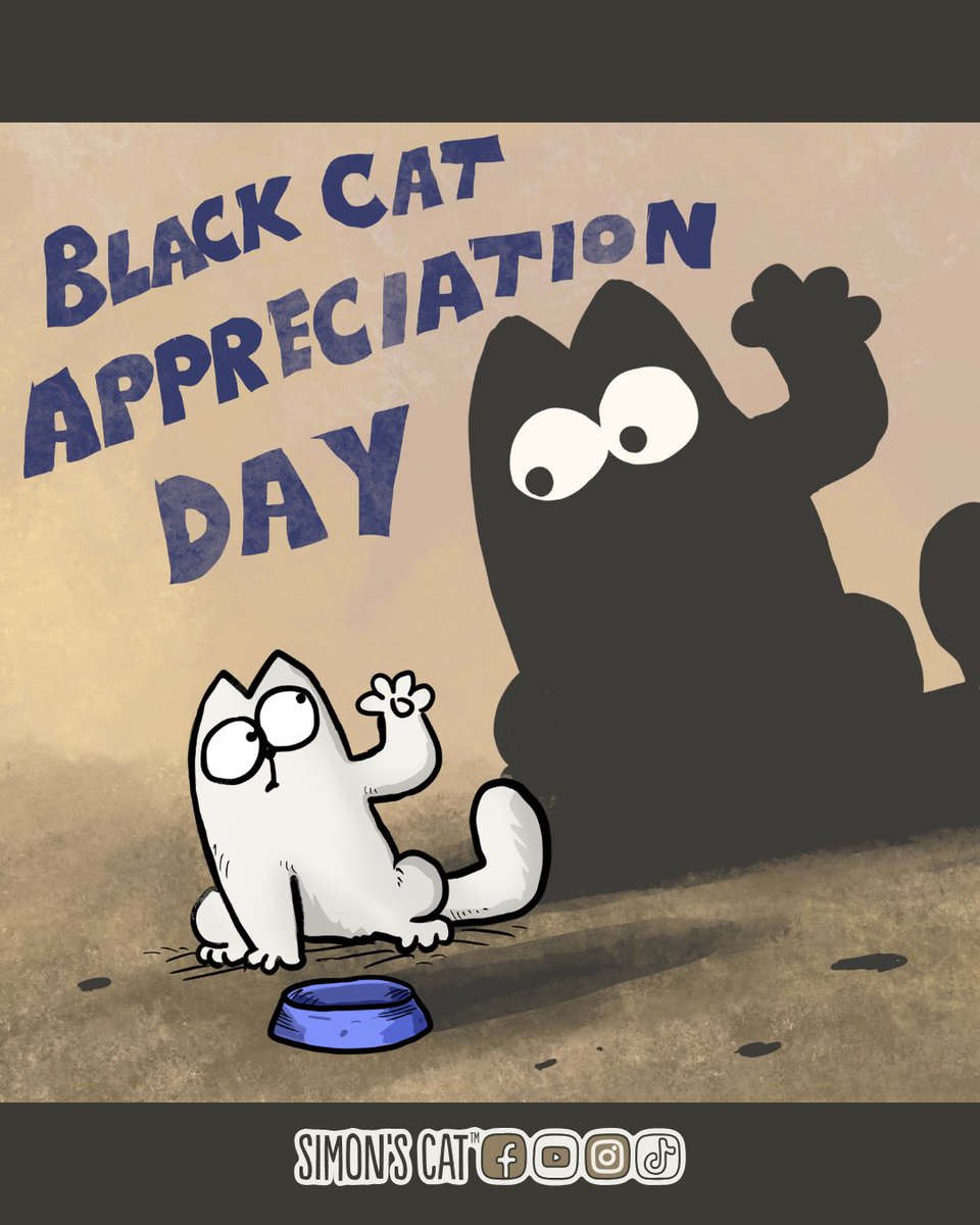 SimonsCat's tweet photo. Happy Black Cat Appreciation Day! Show us your little panthers...🖤 https://t.co/qjbK6QyE0K