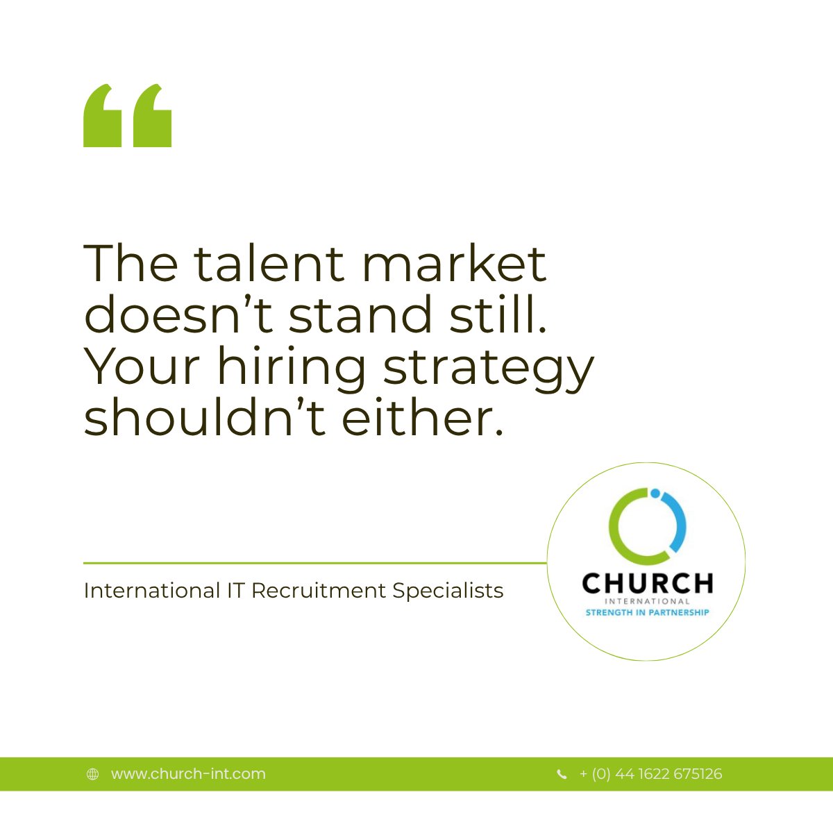 ChurchInt's tweet photo. The talent gap isn't about headcount. It's a handful of skills everyone wants: cybersecurity, cloud, data, AI. Brand name alone won't win these candidates anymore. The market moves fast. Does your hiring strategy?

#TechTalent #ITRecruitment #Cybersecurity https://t.co/V7V4ltYIuC