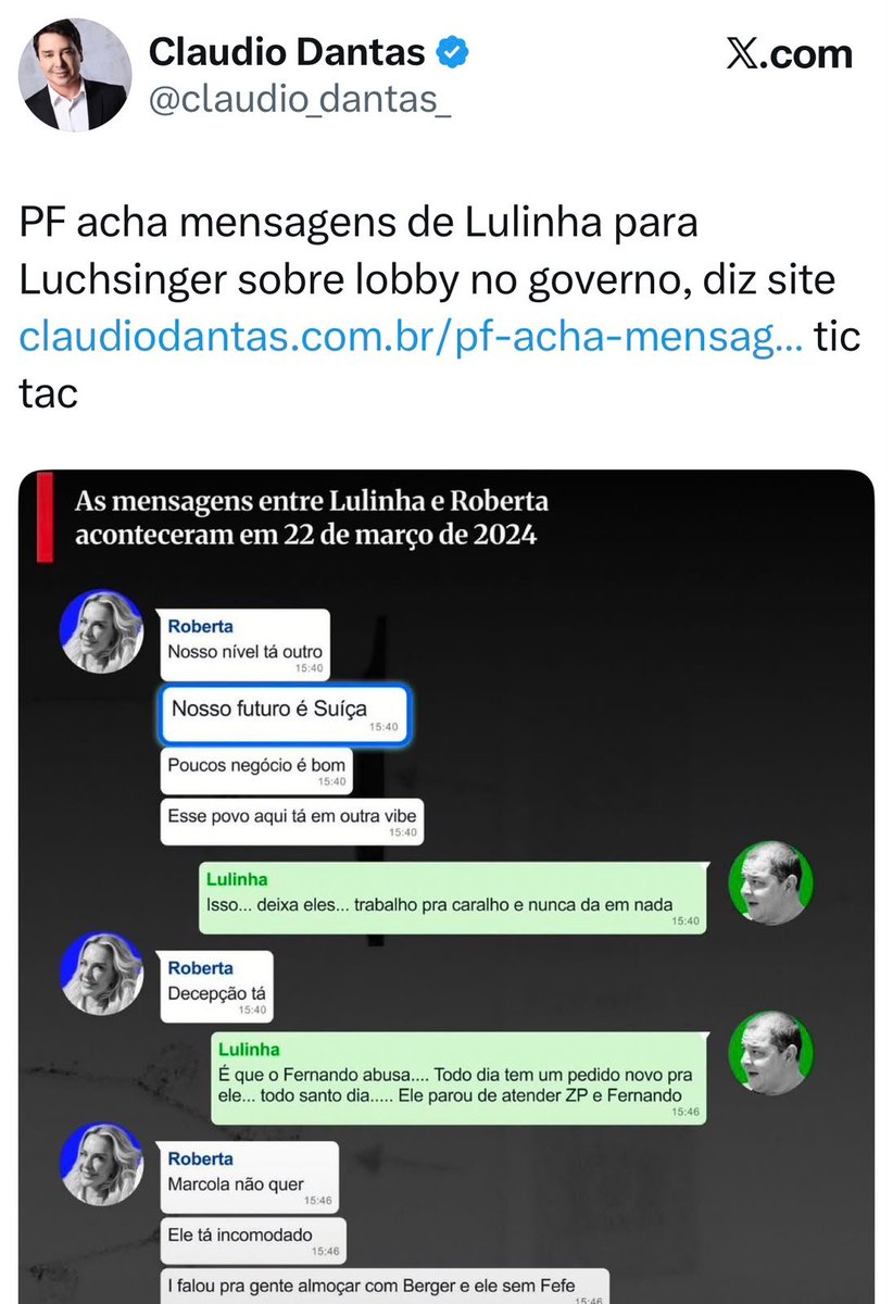 taoquei1's tweet photo. Aqui se encerra a história de que Marcola, assessor pessoal do lula, apenas pegou dinheiro emprestado com uma amiga... https://t.co/dpt31WiTXN