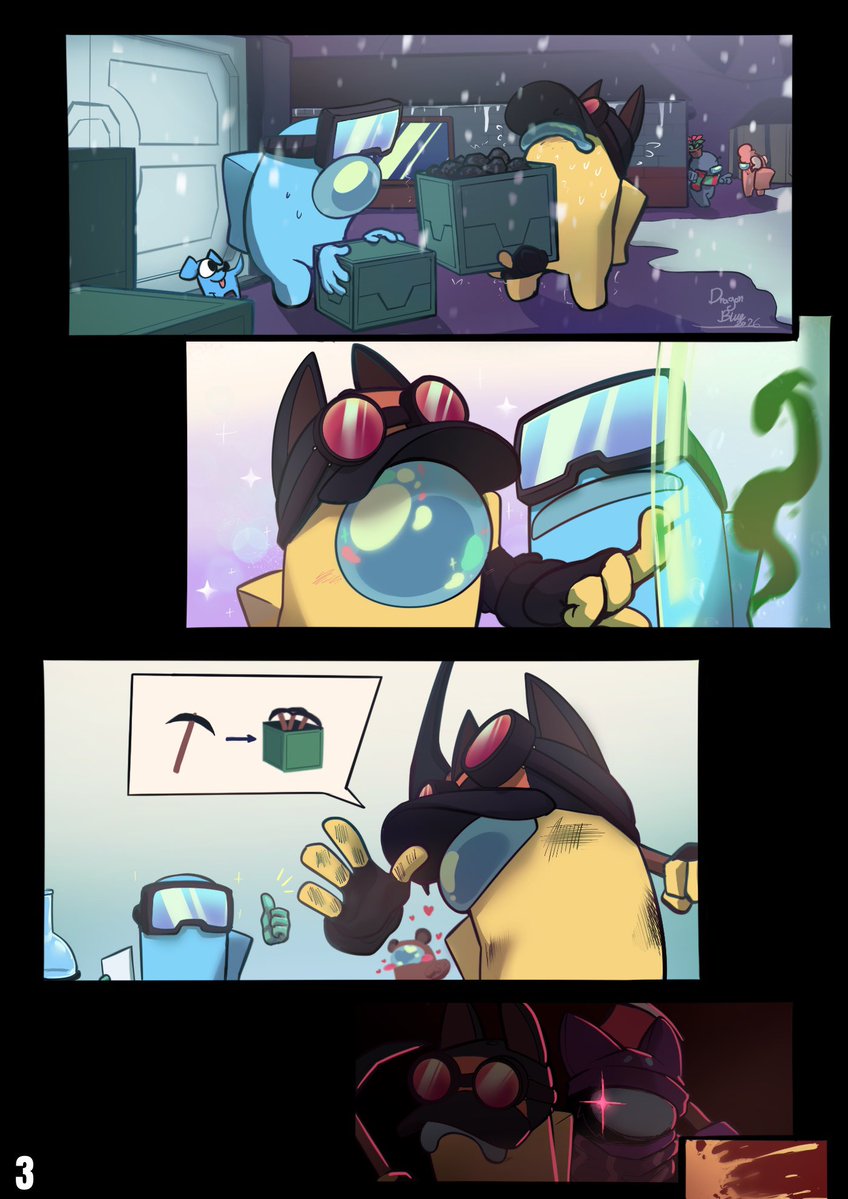 Dragon_Bluey's tweet photo. Mini comic: happened foxer and Mike

#amongusfanart #amongusart #amongus https://t.co/xQRJUGiXgU