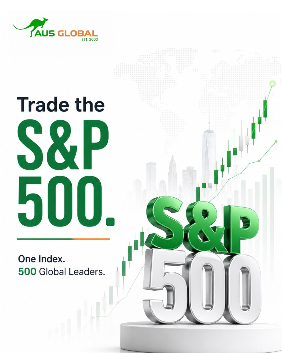 AusglobalMENA's tweet photo. Trade the S&amp;P 500. Trade the world’s leading companies. 📈

500 companies. One powerful index. Endless opportunities
With AUS GLOBAL, access the S&amp;P 500 and trade with the tools, technology, and execution built for today’s markets.
Start trading with AUS GLOBAL today

#AUSGLOBAL https://t.co/KbDs2nKhtV