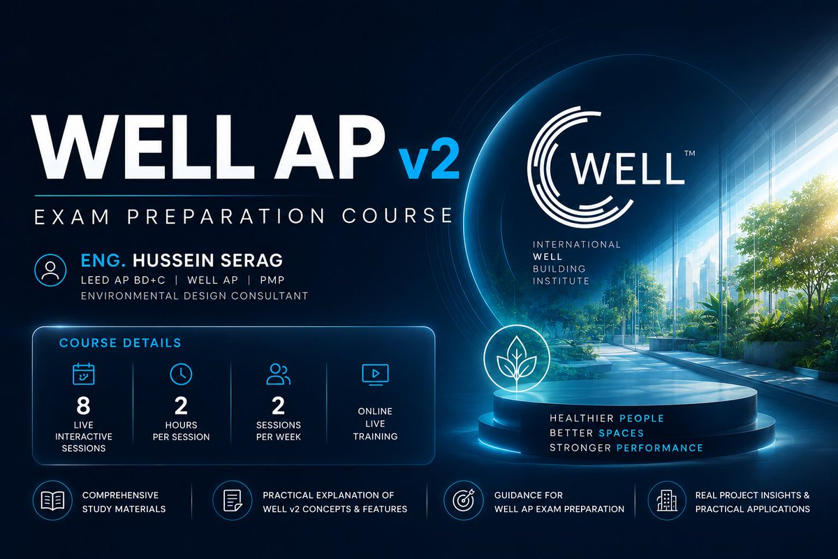 SkillupAcademi's tweet photo. كل يوم فيه مشاريع أكتر بتركز على صحة الإنسان وجودة البيئة الداخلية... فهل أنت جاهز؟

ابدأ مع WELL AP وافهم معايير WELL v2 وتطبيقاتها في المشاريع الحقيقية، واستعد لخطوتك الأولى في مجال Healthy Buildings &amp; Sustainability.

🌐 https://t.co/7UVSa8isbU https://t.co/7ZZxKefUKw