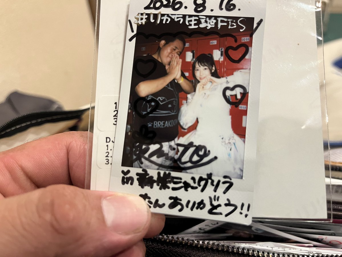 りえ　ななせ　缶バッジ　ブロマイド　チェキ　アイカツ歌唱担当 2026/08/16 #りかち生誕FES #本日のチェキ 花木みなとさんはりかちの